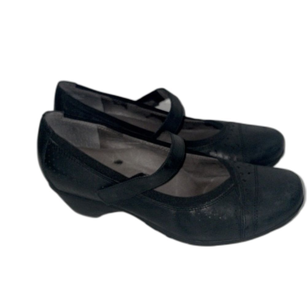 Abeo Black Mary Jane Clog Heels